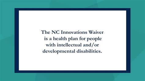 NC Innovations Waiver Supported Living Definition Frequently …