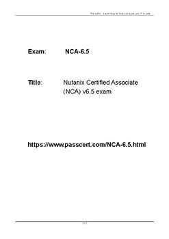 NCA-6.5 Dumps.pdf