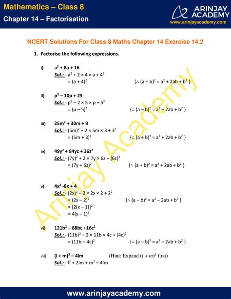 NCERT Solutions for Class 8 Maths Chapter 14 …