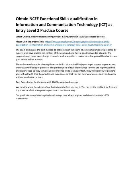 NCFE Functional Skills Qualification in Information and Communication ...