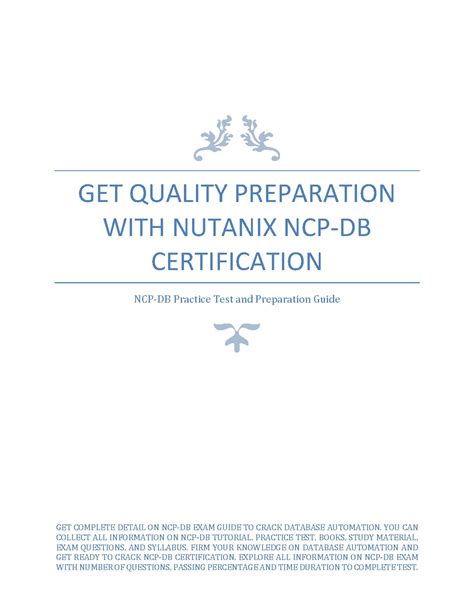 NCP-DB Prüfungsmaterialien