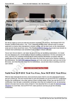 NCP-EUC Übungsmaterialien