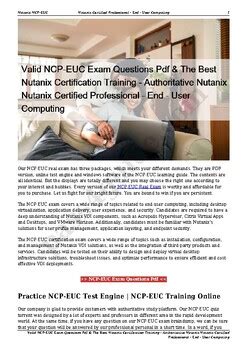 NCP-EUC Ausbildungsressourcen