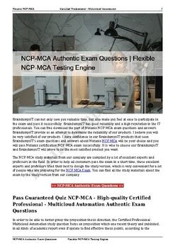 NCP-MCA Testking