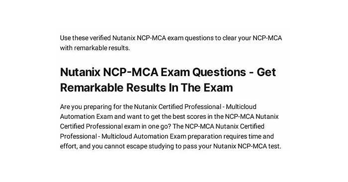 NCP-MCA Simulationsfragen