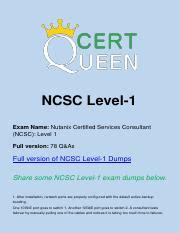 NCSC-Level-1 Test Pass4sure