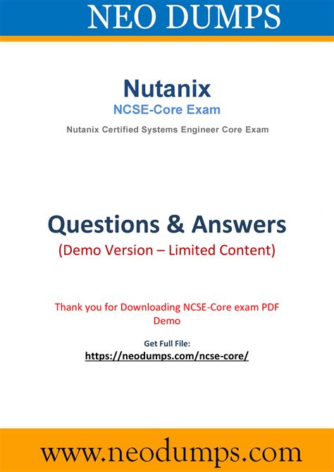 NCSE-Core PDF Testsoftware