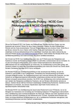NCSE-Core Prüfungsmaterialien