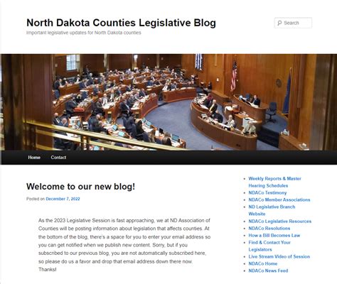 NDACo Legislative Blog January 2020