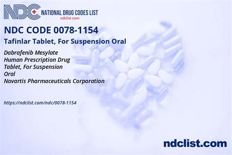 NDC 0078-1154-21 Tafinlar Tablet, For Suspension Oral