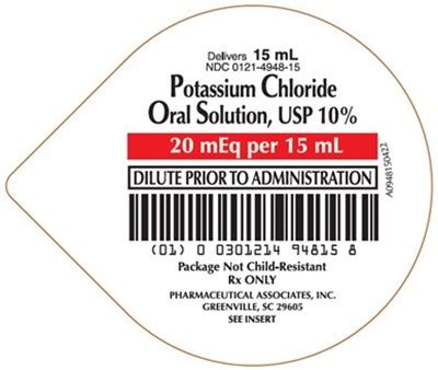 NDC 0121-4948 Potassium Chloride Images Packaging, Labeling …