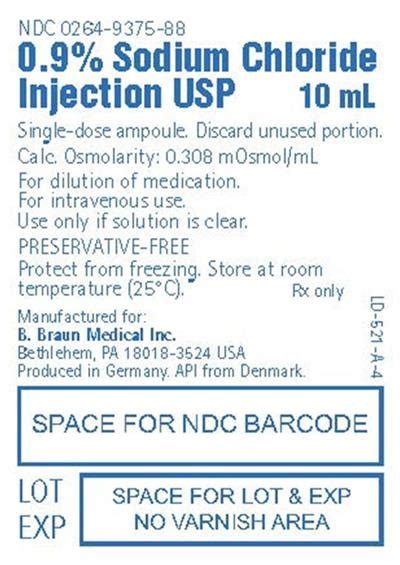 NDC 0264-9375 Sodium Chloride Label Information