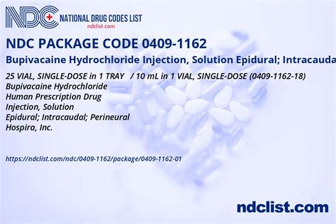 NDC 0409-1162 Bupivacaine Hydrochloride - NDCList.com