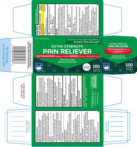 NDC 11822-1590 Pain Reliever Extra Strength Label Information