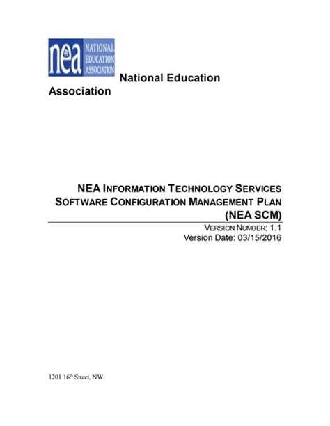 NEA Configuration Management Plan Version 1.1_Final