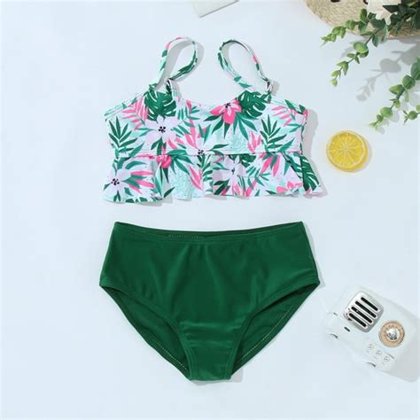 NECHOLOGY Bikini Swimsuit for Teens Girls Print Swimwear Set …