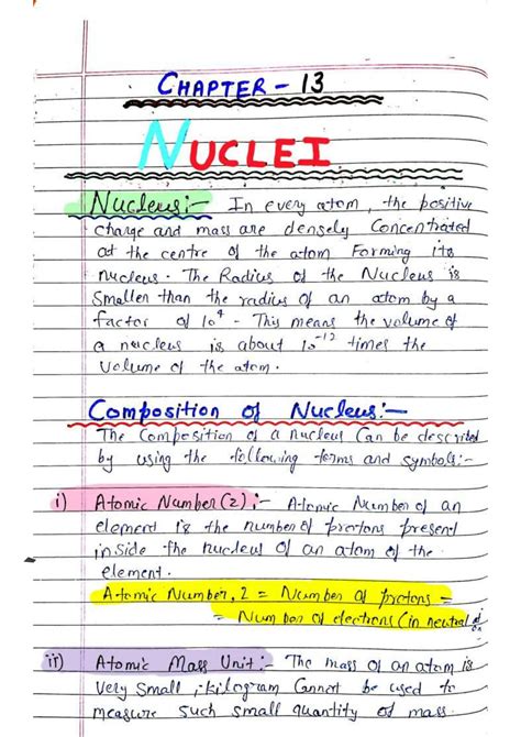 NEET CLASS 12TH PHYSICS NUCLEI IMPORTANT NOTES #shorts