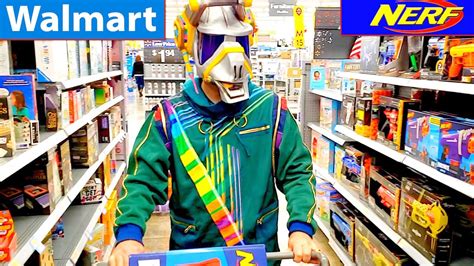 NERF SHOPPING at WALMART with DJ YONDER - YouTube