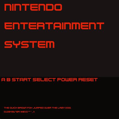 NES Console Controller Font by MrShrike on DeviantArt