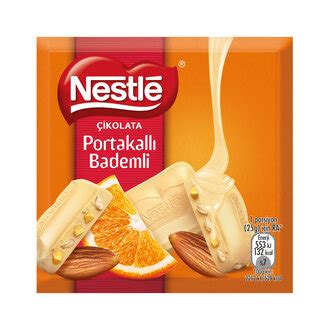 NESTLE BEYAZ ÇİKOLATA 60 GR.-BADEMLİ/POR (KARE) . 