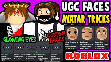 NEW! UGC FACE TRICKS! GLOWING EYES & MORE CUSTOM FACES! (ROBLOX ...