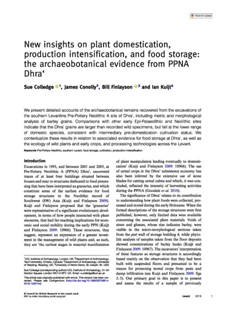 New Archaeobotanical Information on Plant Domestication from Macro ... - wintechmobiles.com