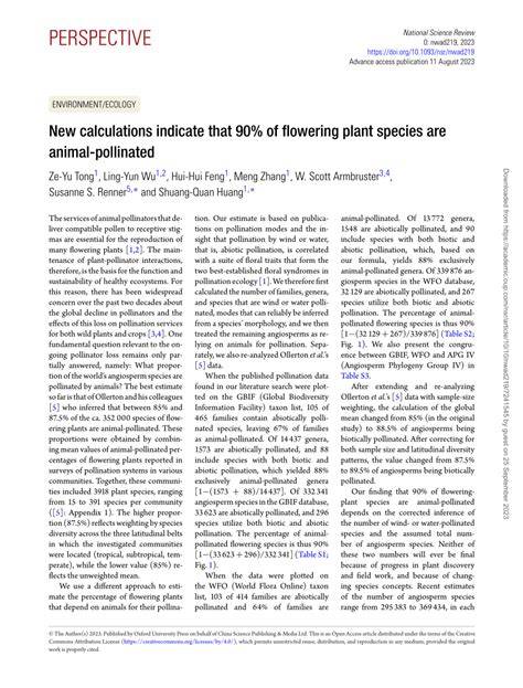 New calculations indicate that 90% of flowering plant species are ... - raincitystudios.com