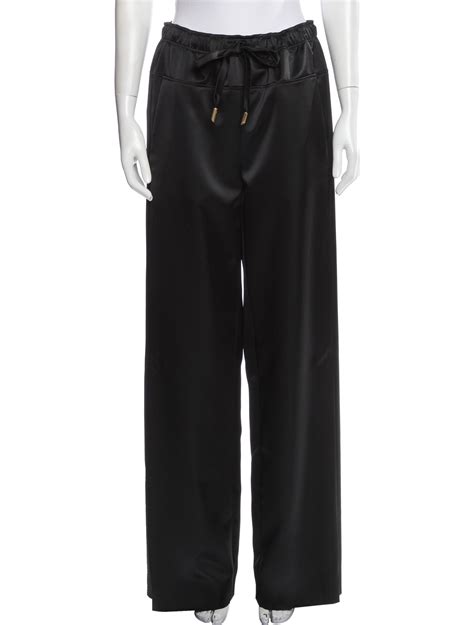 NEW Cedric Charlier Mid Rise Dress Pants Black Abstract Print