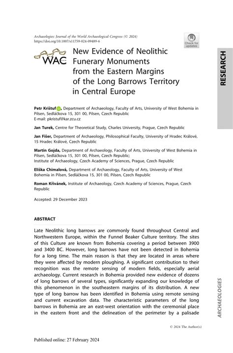 New Evidence of Neolithic Funerary Monuments from the ... - Springer - wintechmobiles.com