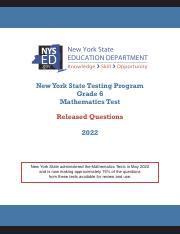 New York State Testing Program Grade 6 Mathematics Test - wintechmobiles.com