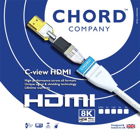 NEW updated 48GBps Chord Company C-view HDMI cable