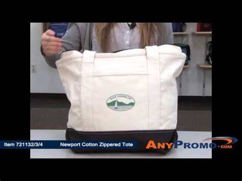Newport Cotton Zippered Tote Bag - raincitystudios.com