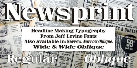 Newsprint JNL Font - Fontspring - muktibox.com