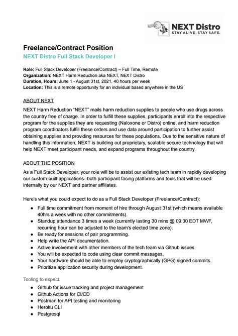 NEXT Distro Full Stack Developer Position by nextdistro Issuu