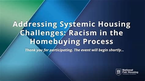 NFHTA Forum Addressing Systemic Housing Challenges: Racism …