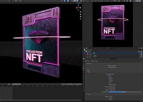 NFT Card template for Blender 3D model animated CGTrader