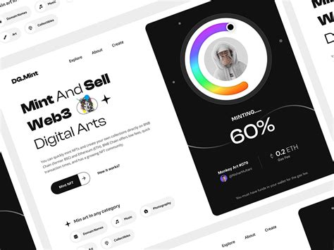 NFT Minting Website Landing page by Nishar Multani UX/UI Design for