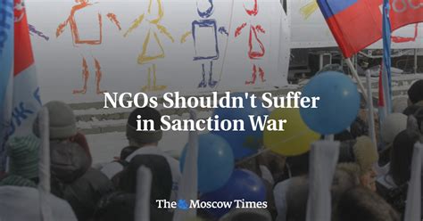 NGOs Shouldn't Suffer in Sanction