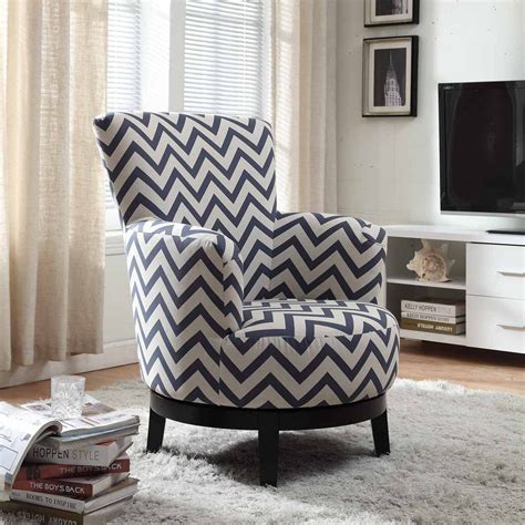 NH Designs Swivel Accent Chair Chevron Pattern