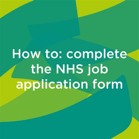 NHS / Application Help Instructions for completing the NHS …