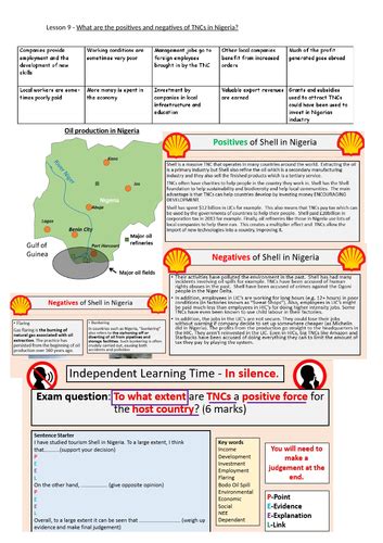 NIGERIA - TNCS - Flashcards in GCSE Geography - The Student …