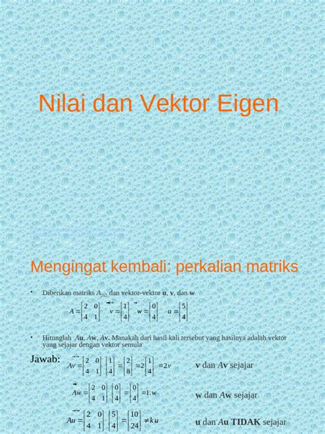 Nilai dan Vektor Eigen dalam Aljabar | PDF | Metode - wintechmobiles.com