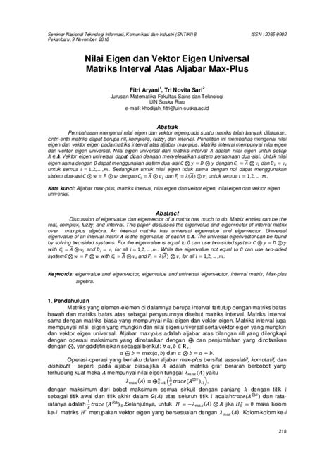 NILAI DAN VEKTOR EIGEN MATRIKS INTERVAL ATAS ALJABAR … - wintechmobiles.com