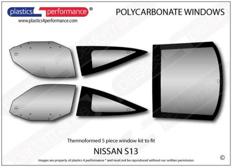 NISSAN - S13 - Lexan Makrolon Polycarbonate window kit