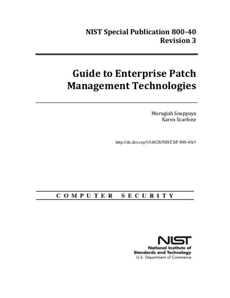 NIST Released 2 Enterprise Patch Management SPs CSRC