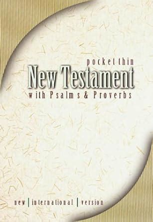 Full Download Niv New Testament With Psalms And   Proverbs By Anonymous