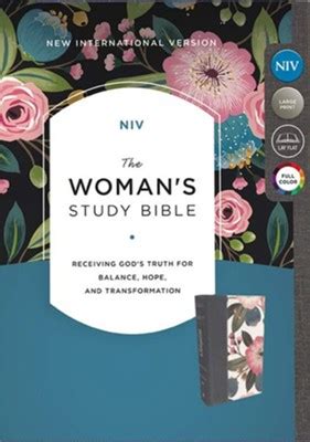Download Niv The Womans Study Bible Cloth Over Board Blue Floral Fullcolor Red Letter Receiving Gods Truth For Balance Hope And Transformation By Dorothy Kelley Patterson