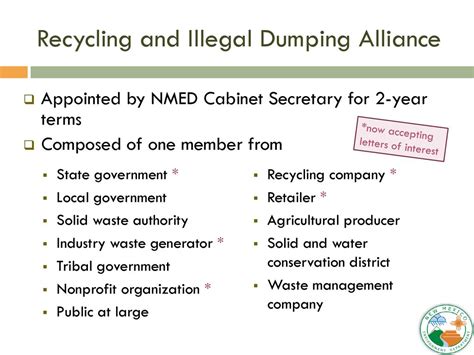 NMED grants now available for recycling and illegal dumping projects