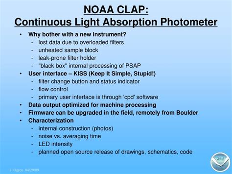 NOAA Continuous Light Absorption Photometer (CLAP) Users …