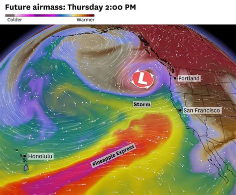 NOAA video: Tuesday's atmospheric river pounding California